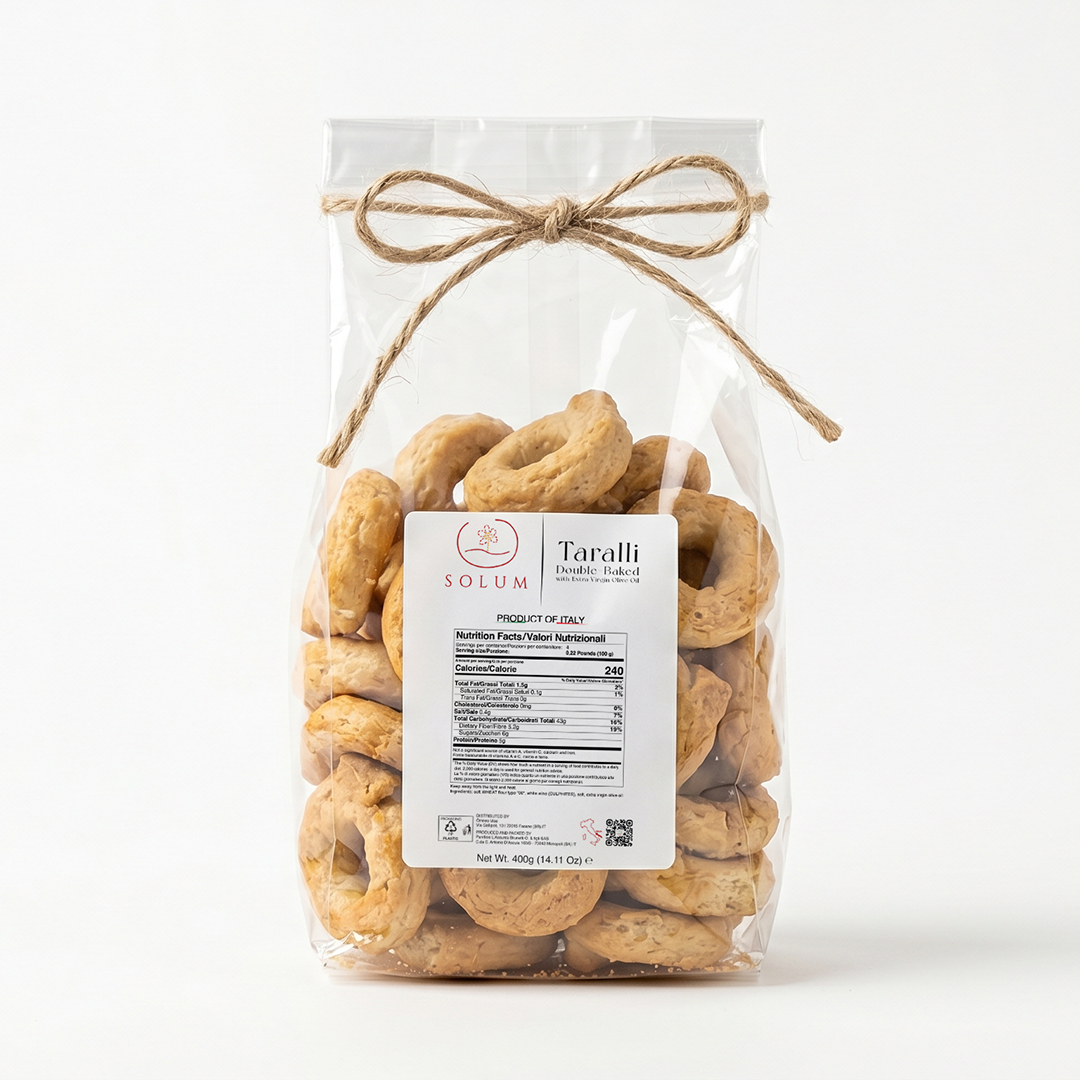 Taralli – Double Baked with Extra Virgin Olive Oil